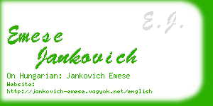 emese jankovich business card